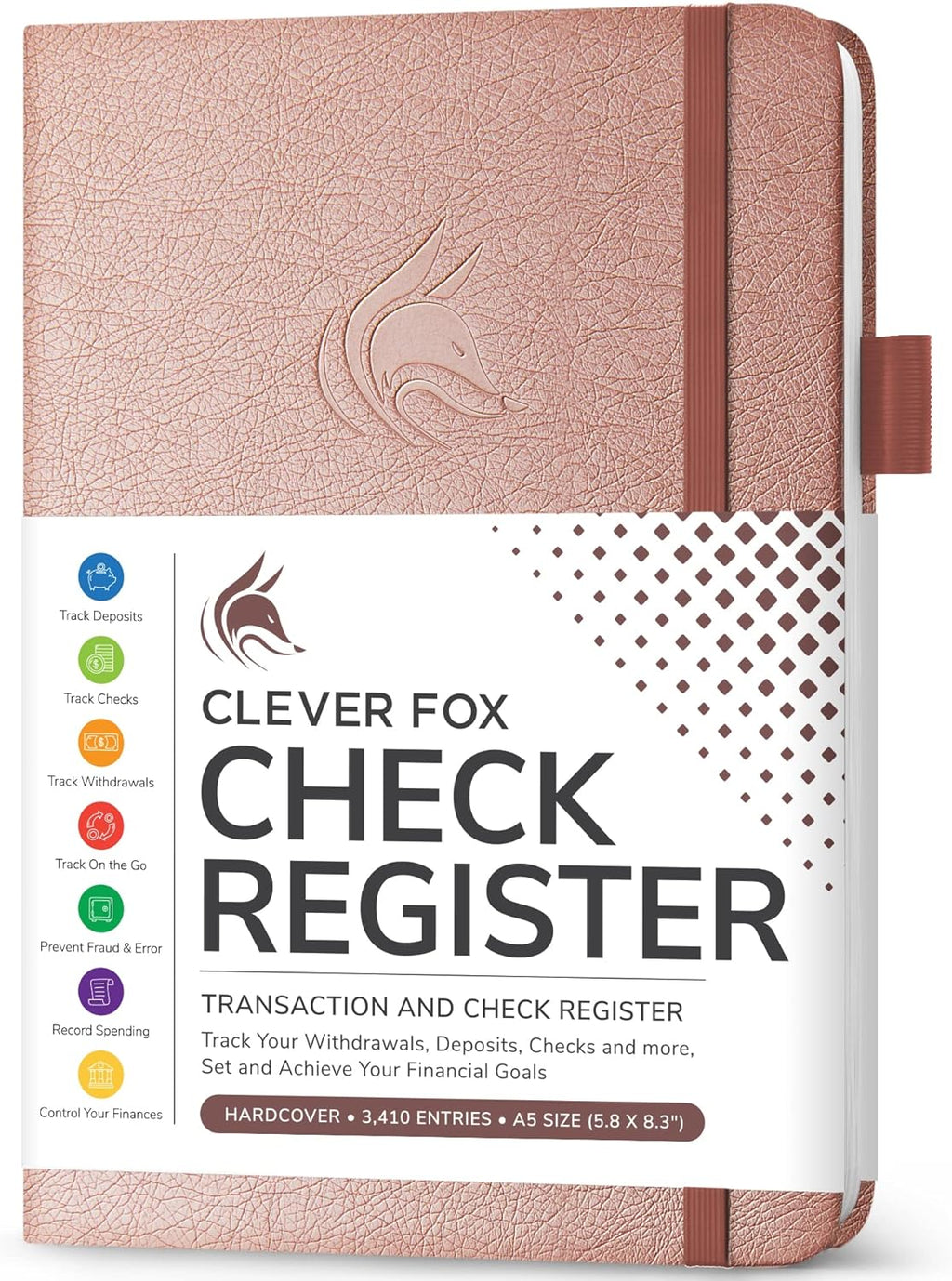 A5 Hardcover Check Register Book N881225