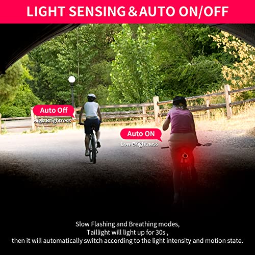 Bicycle Horn Bike Alarm Smart Bike Tail Light Rear Bike Light Waterproof Rechargeable Antitheft Alarm C7909