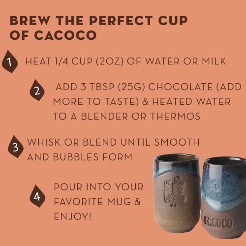 Organic Spicy Dark Drinking Chocolate Hot Cacao Cocoa (7.05 ounces) T32406