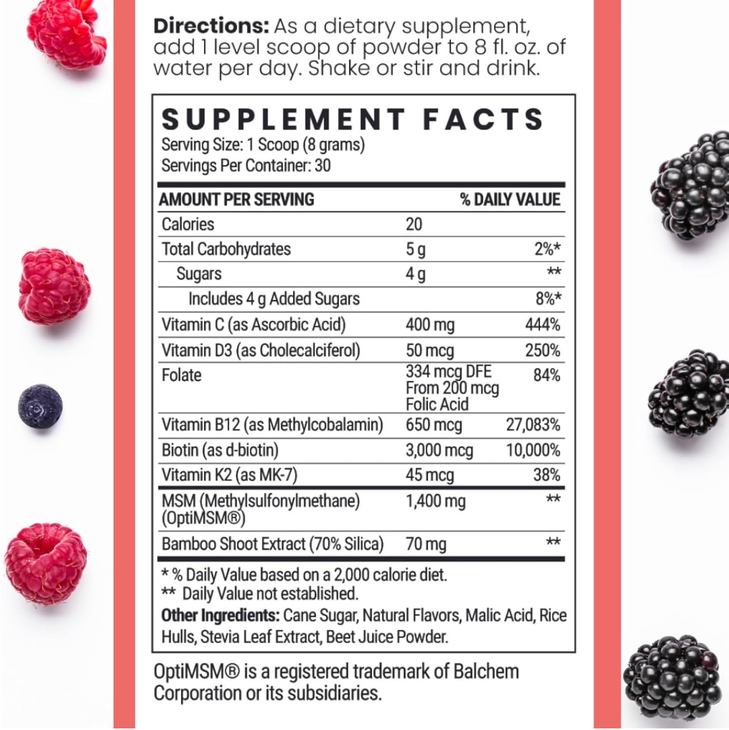 8.5 oz Hair Vitamins Powder G455