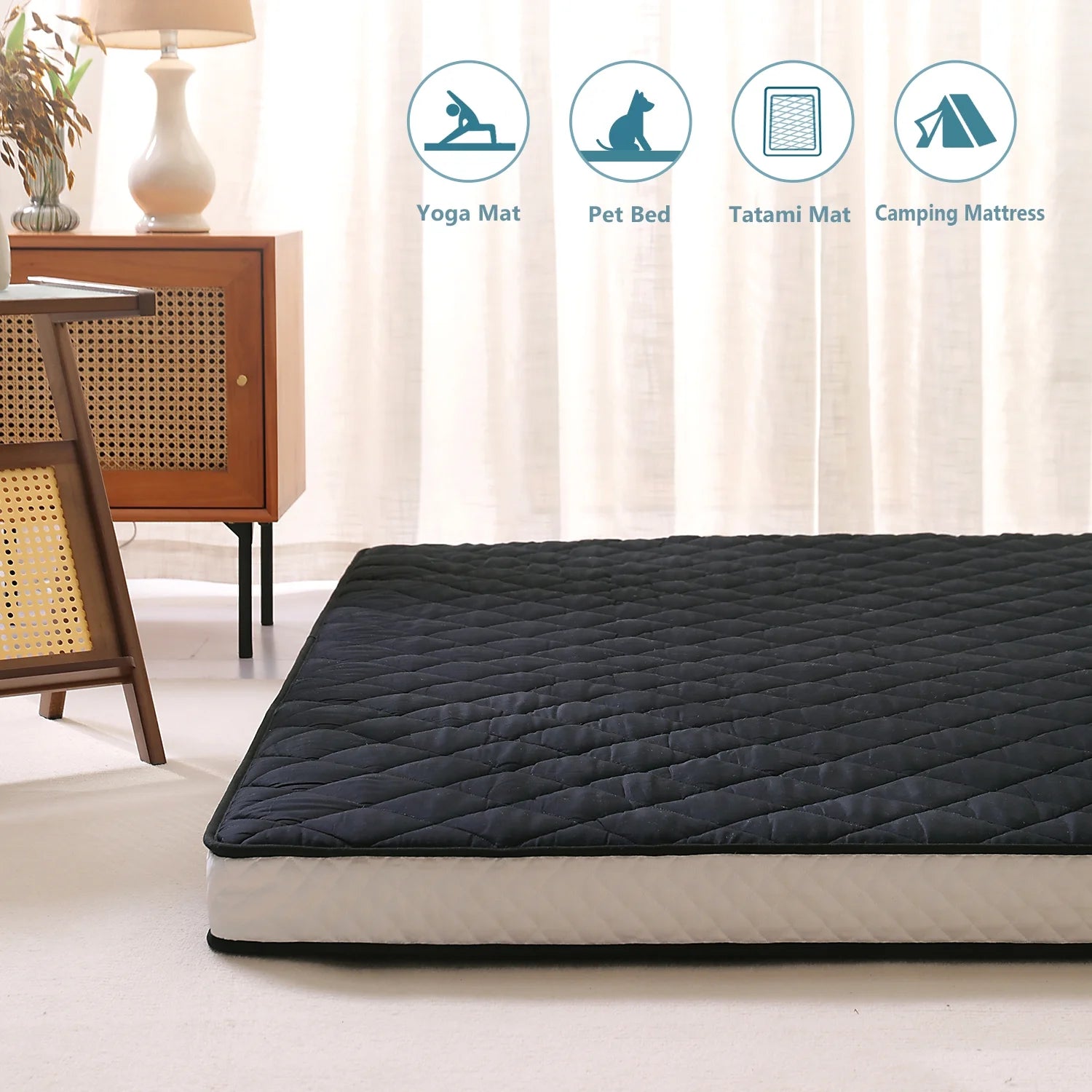 Gray Queen Folding Futon Mattress B49485