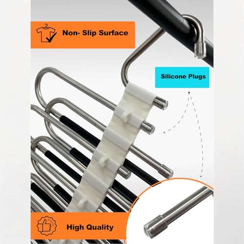 Non Slip Stainless Steel Pants Hanger J9048