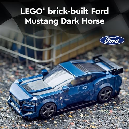 Blue Ford Mustang Dark Horse Sports Car Toy Building Set I438676