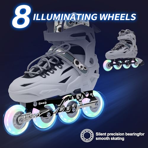 Adjustable Inline Skates with Full Light Up Wheels and Tool I2151