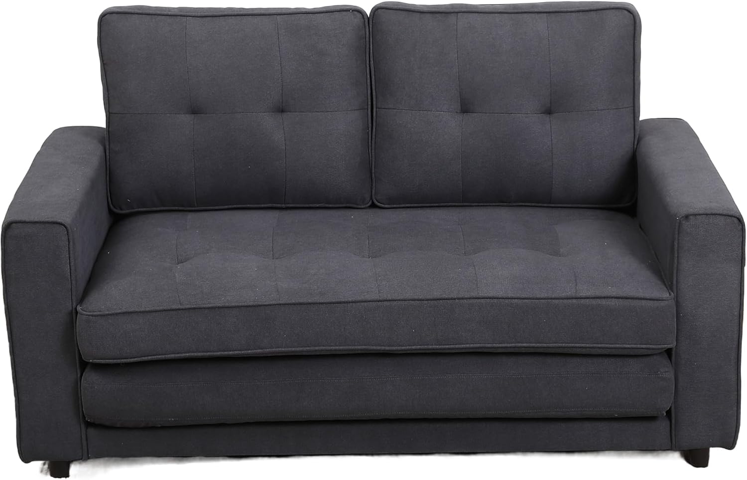 Dark Gray 3 in 1 Folding Sofa Bed with 2 Storage Pockets Q5612
