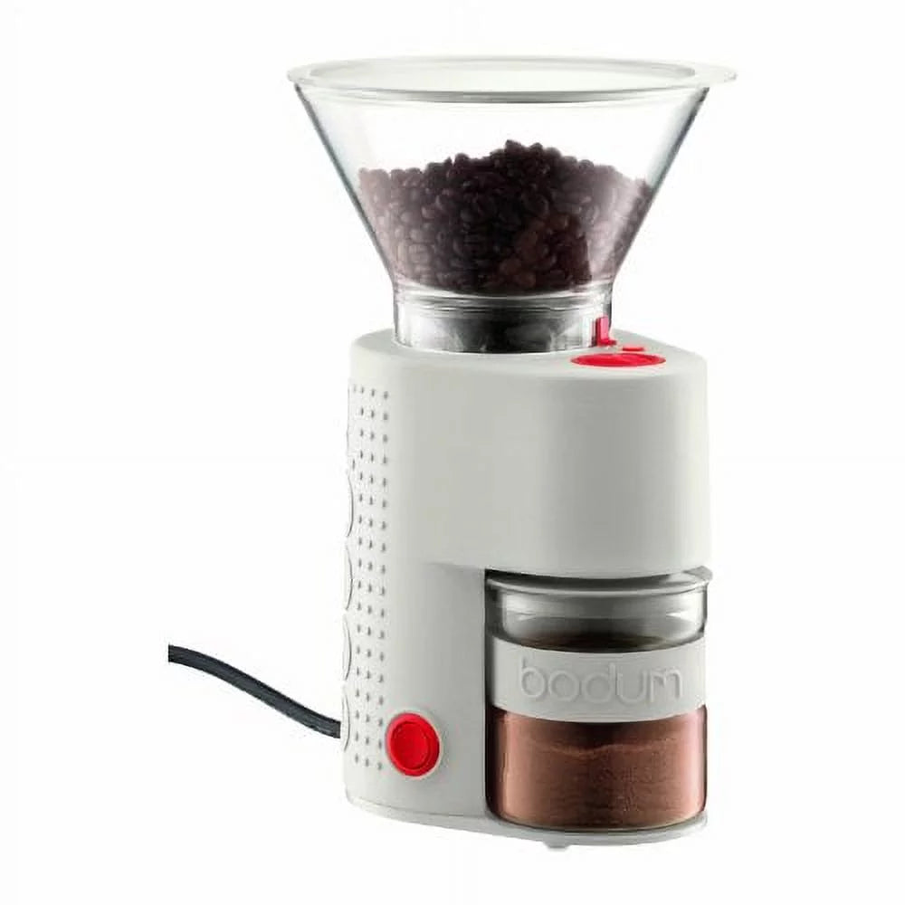 White Electric Burr Coffee Grinder J454556