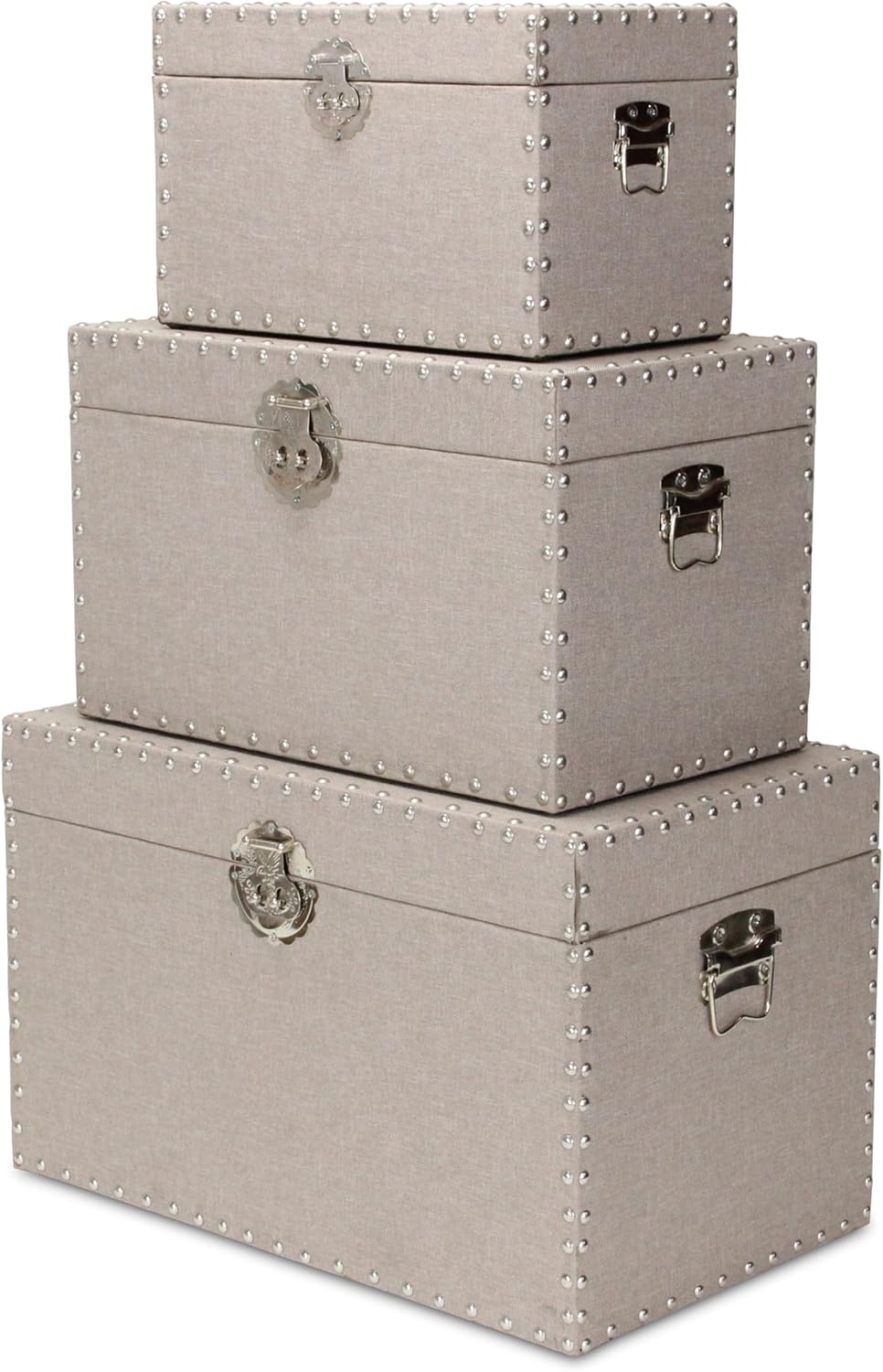 Tan Wooden Trunk Set H450678
