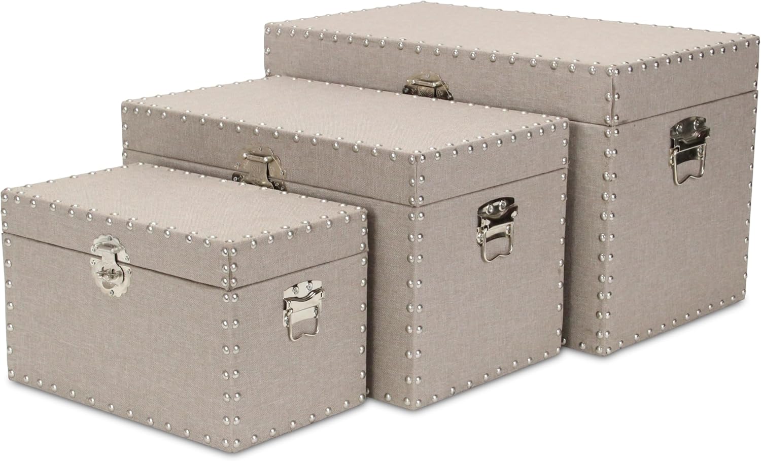 Tan Wooden Trunk Set H450678