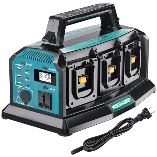 1200W Pure Sine Wave Inverter & 6A Rapid Charger for Makita 18V Battery G968