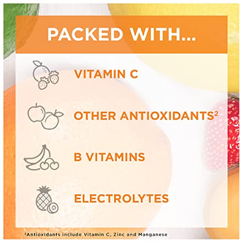 Vitamin C 1000mg Powder with Vitamin D and Zinc, Raspberry Flavor, 0.32 Ounce (Pack of 10) T80588