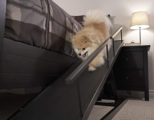 Solid Hardwood Dog Ramp with Safety Rails X24862