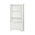 Pure White 3-Shelf Bookcase with Doors H572