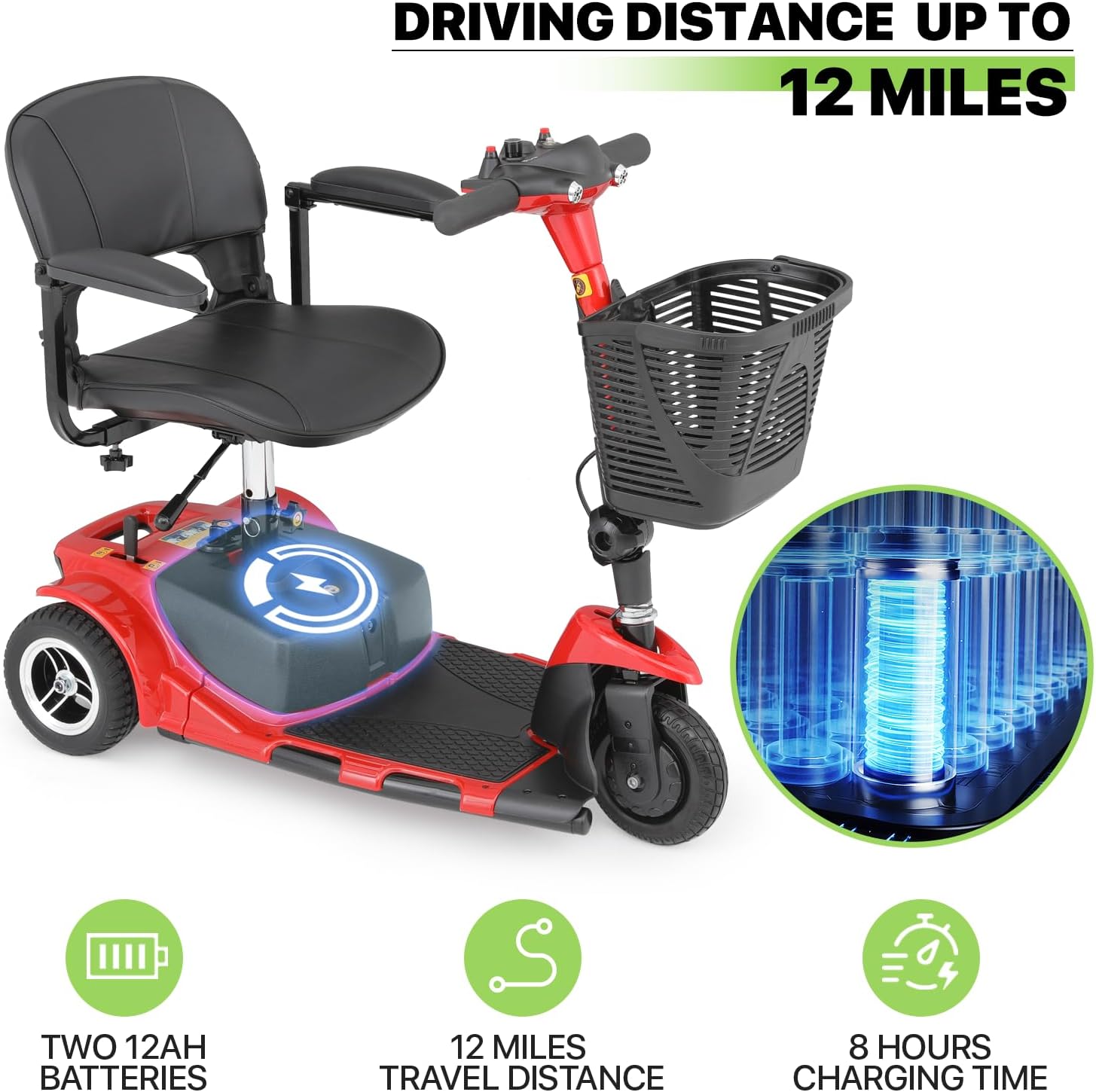 3-Wheel Folding Mobility Scooter T202
