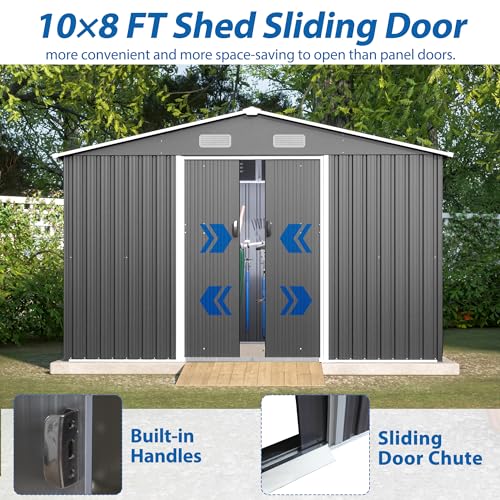 6x4 Ft Outdoor Storage Shed Black P69807