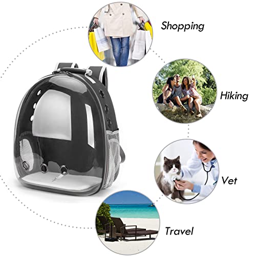Black Expandable Cat Carrier Backpack D727