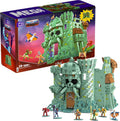 Castle Grayskull Building Set with 3508 Pieces, 6 Poseable Micro Action Figures, 13+ Inches Tall A63172