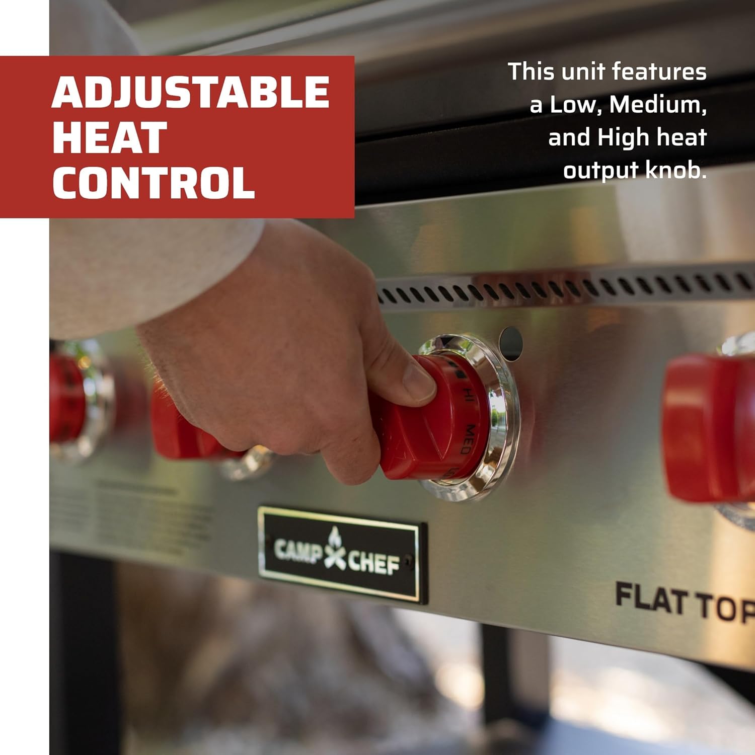 Flat Top Gas Grill with Griddle & Wind Deflectors I5899