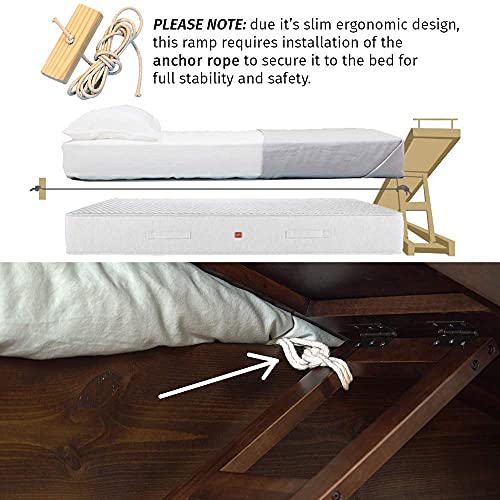 Solid Hardwood Dog Ramp with Safety Rails X24862