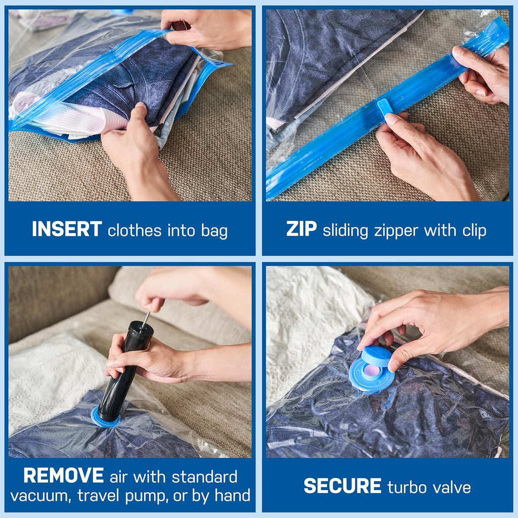 10-Pack Vacuum Storage Bags with Electric Pump U339
