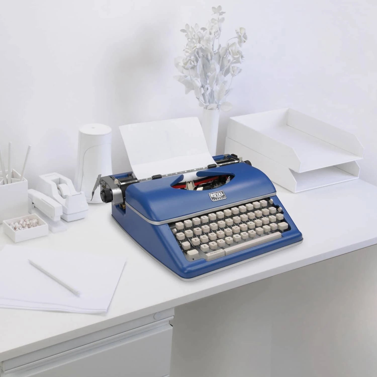 Blue Manual Typewriter N302