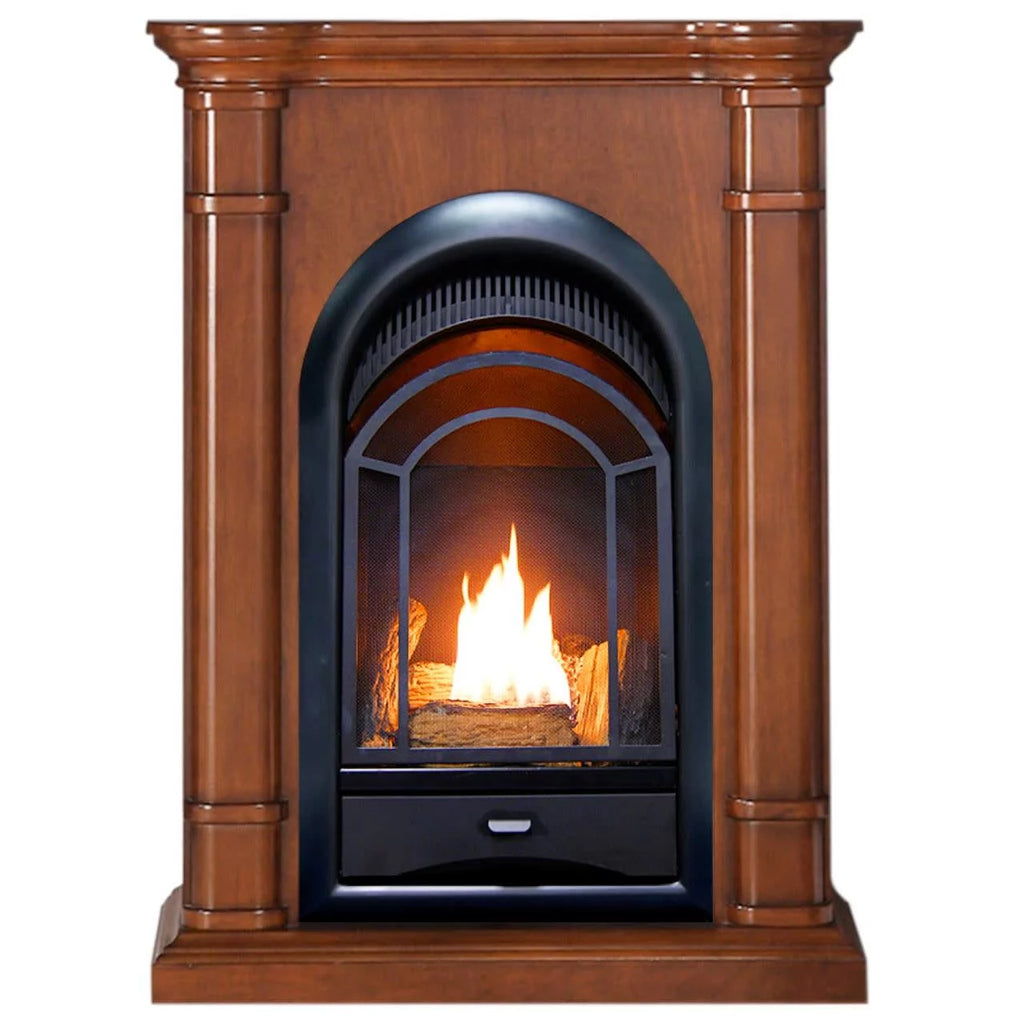 Ventless Fireplace System 10K BTU Duel Fuel Thermostat Insert and Mantel K720550
