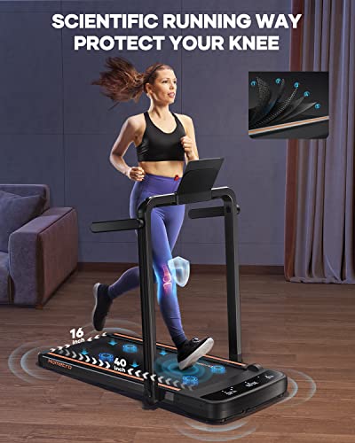 3.0HP Foldable Compact Treadmill with Dual LED Touch Screens B68116