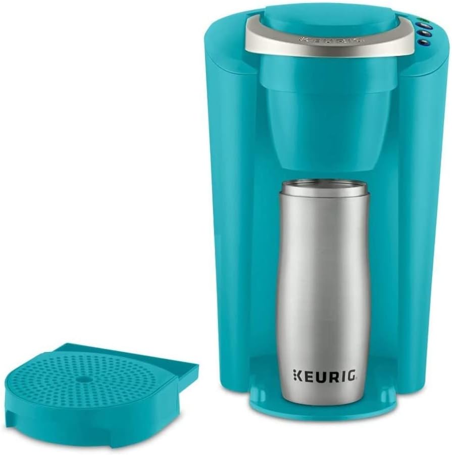 Single-Serve K-Cup Pod Coffee Maker, 36 ounces, Turquoise A5380