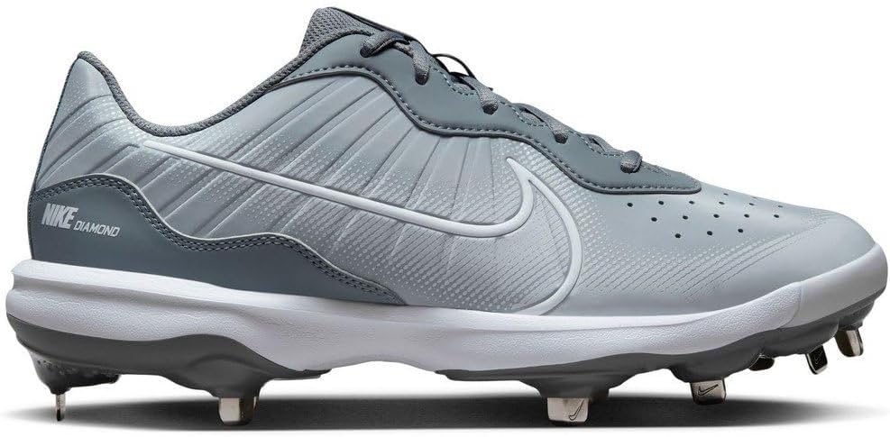 Gray Metal Baseball Cleats Size 12 Medium K906