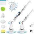 Cordless Electric Spin Scrubber with Adjustable Extension Handle (Grey) G87251