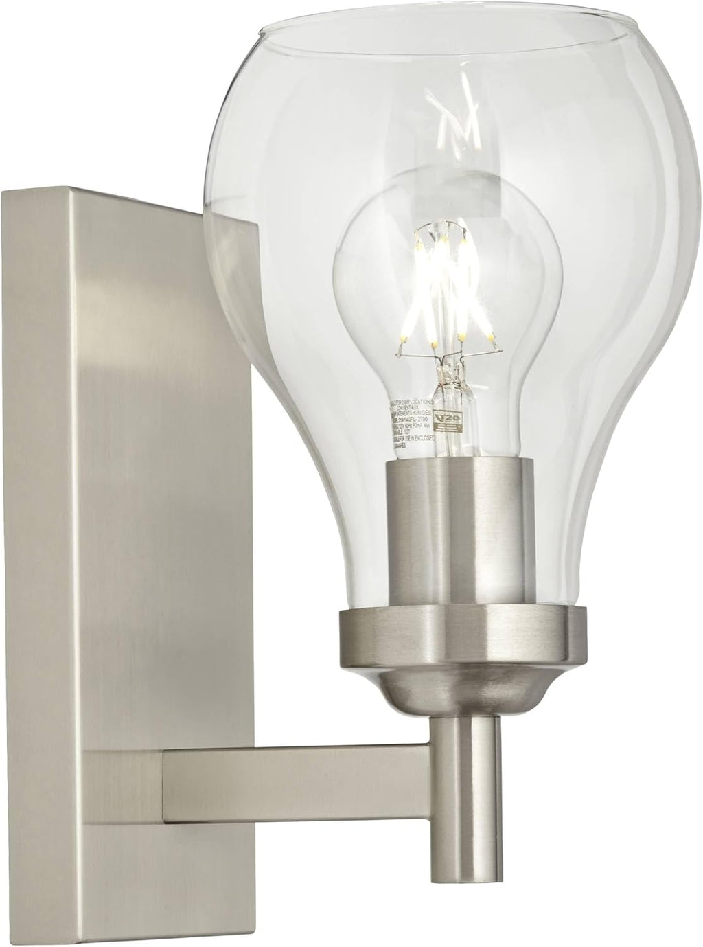 Set of 2 Brushed Nickel Wall Light Sconces B975049