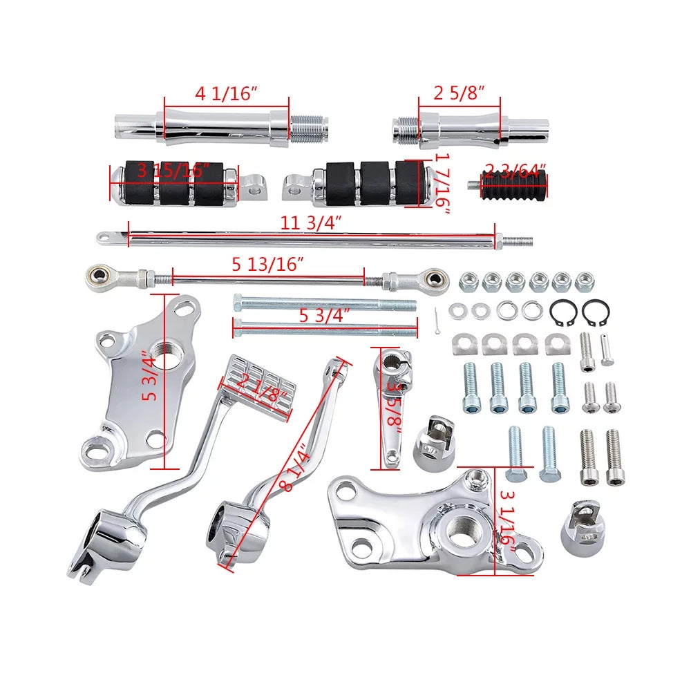 Chrome Forward Controls Kit for Harley Sportster XL 883 1200 A333452