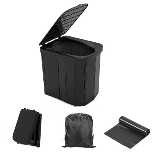 Portable Folding Toilet with Lid R433