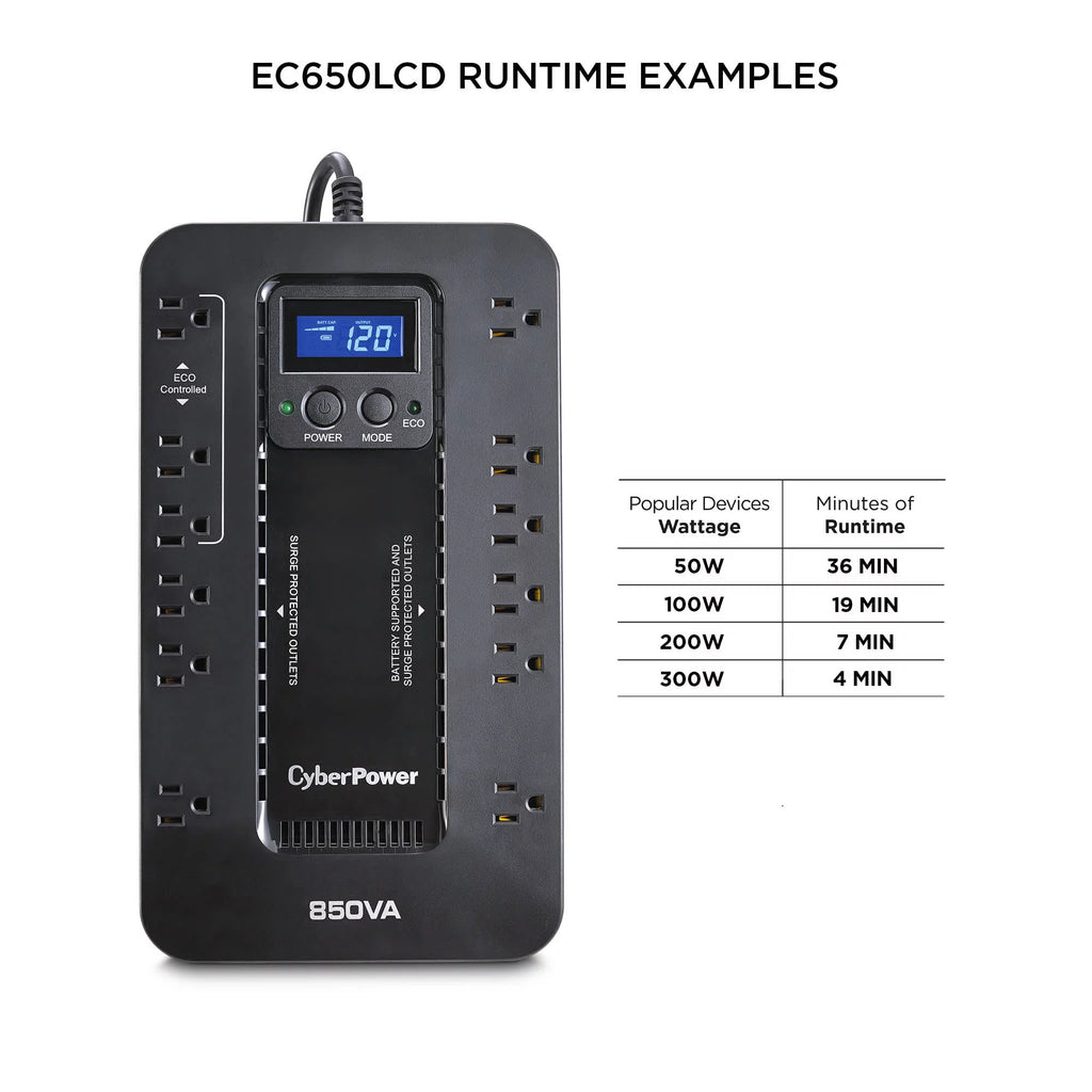 8 Outlet Battery Backup UPS System E909185