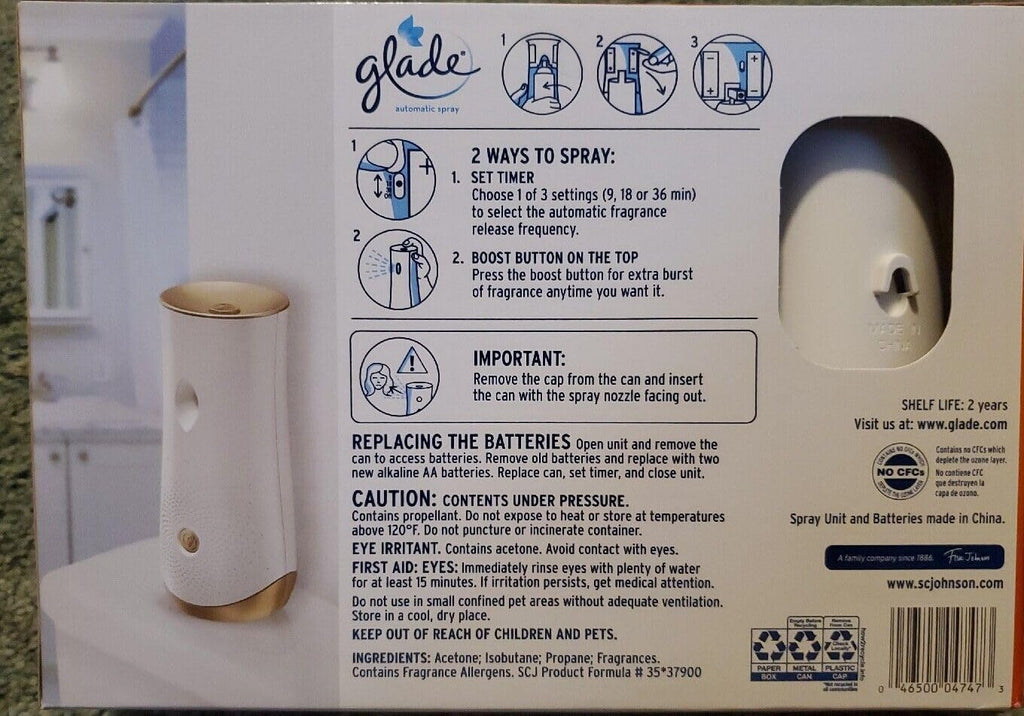 Automatic Spray Holder & 3 Refills Air Freshener V849