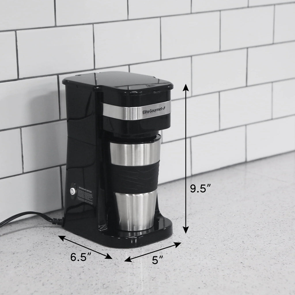 Single Serve Coffee Maker with Stainless Steel Travel Mug R261