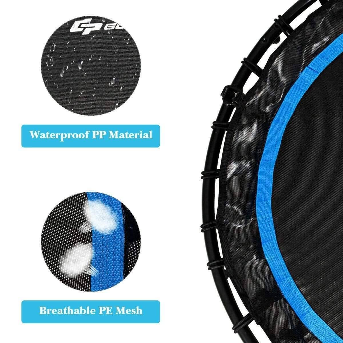 Foldable Fitness Rebounder Trampoline with Resistance Bands M9785