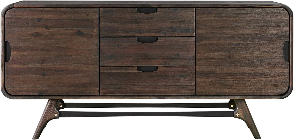 Brown 65 Inch Serving Cabinet with 3 Drawers X104008