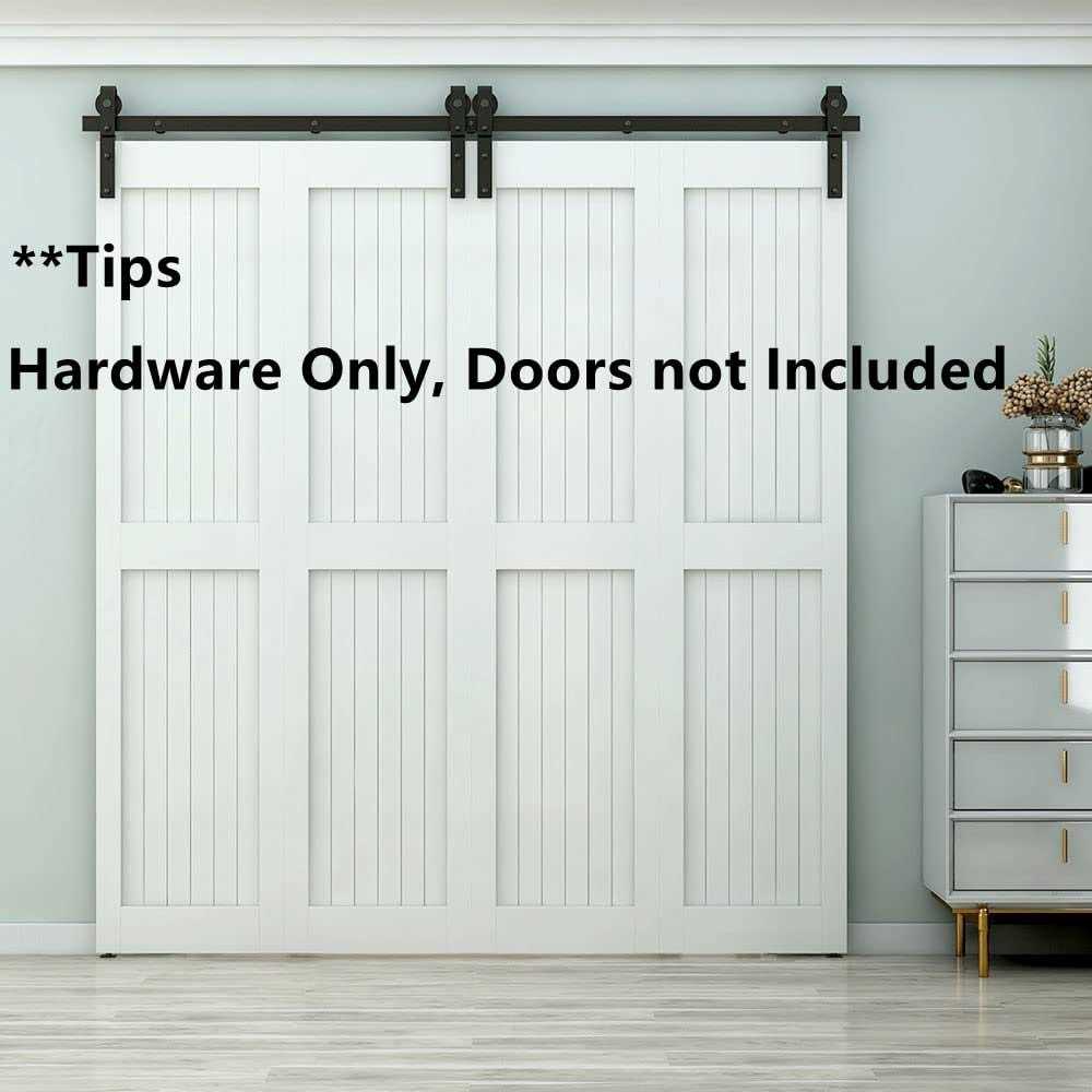 Bi-folding Sliding Barn Door Hardware Kit for 4 Doors H723235