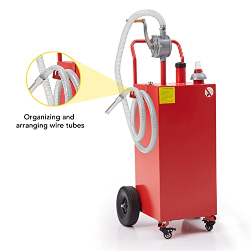 30 Gallon Portable Fuel Tank with Pump and Wheels N8717