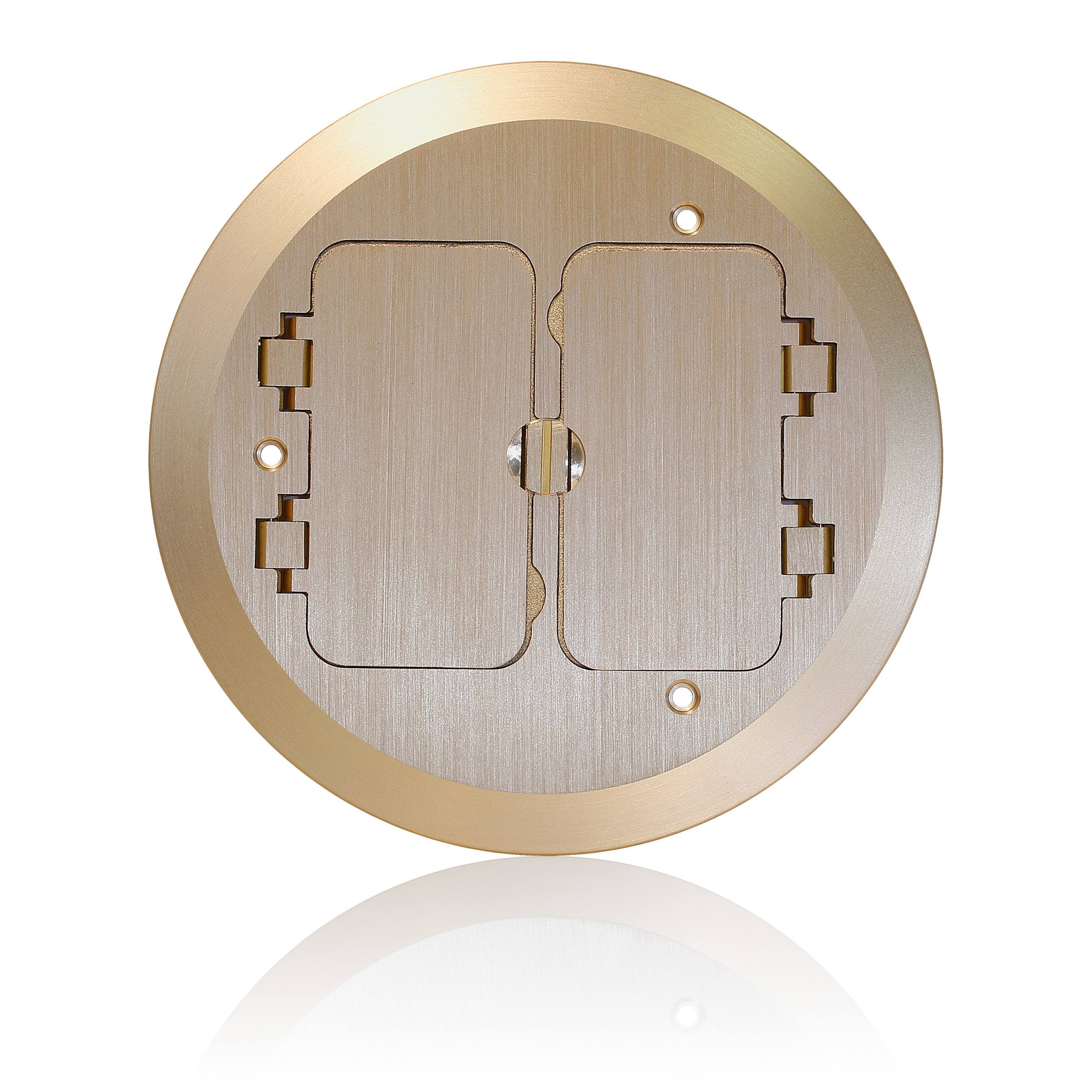 Brass Cover Plate, 2 Decora Flip Lids Z811