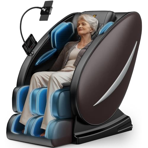 Black Faux Leather Full Body Massage Chair Recliner with Heat Therapy P77017