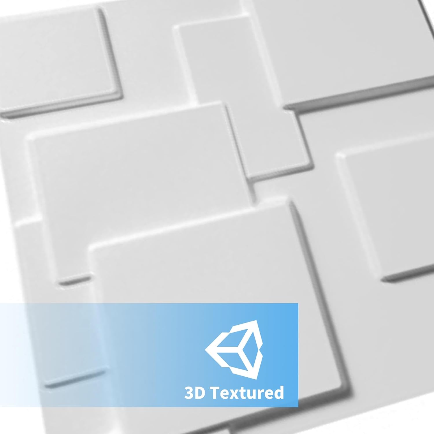 White PVC 3D Wall Panel, 32 Sq.FT P918