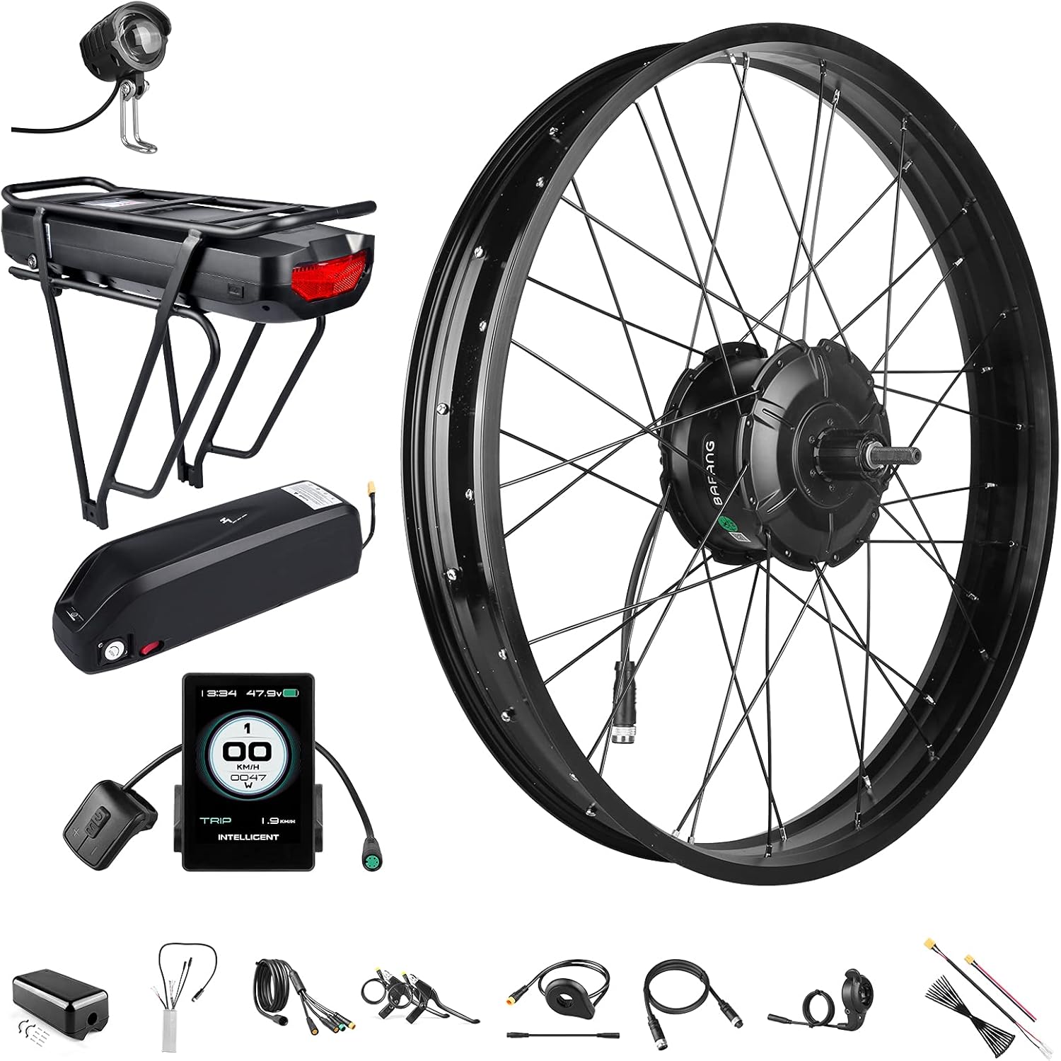 48V 1000W Rear Hub Motor Ebike Conversion Kit for 26 Fat Tire Bikes N5903