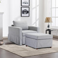 Light Grey Single Seat Module Sofa with 1 Ottoman A24286