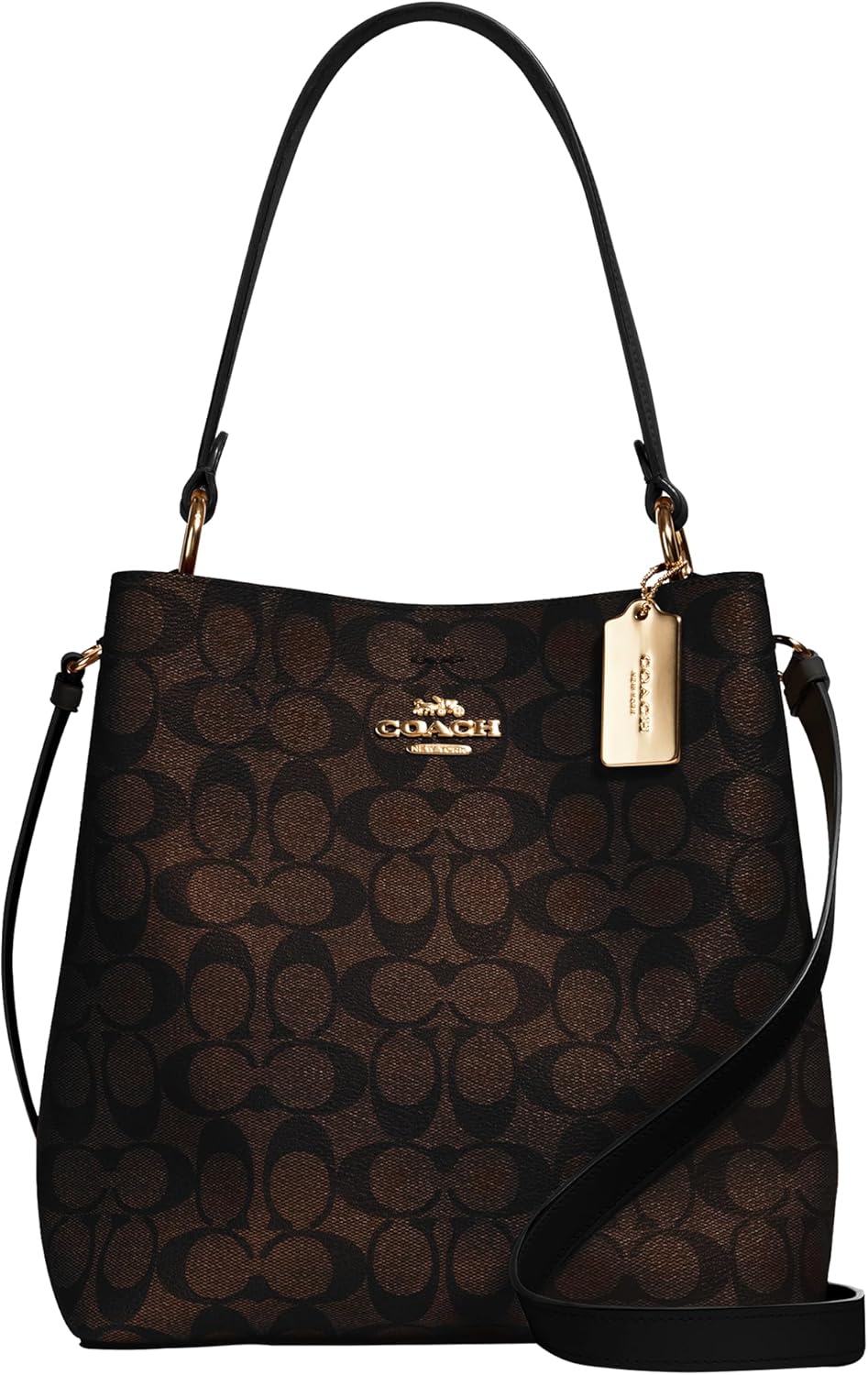 Brown Black Bucket Bag E8385
