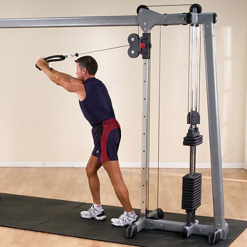 Black Cable Crossover Exercise Machine with Dual Weights Stack H828