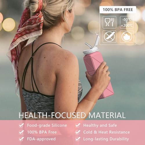 Collapsible Silicone Water Bottle 610ml T66568