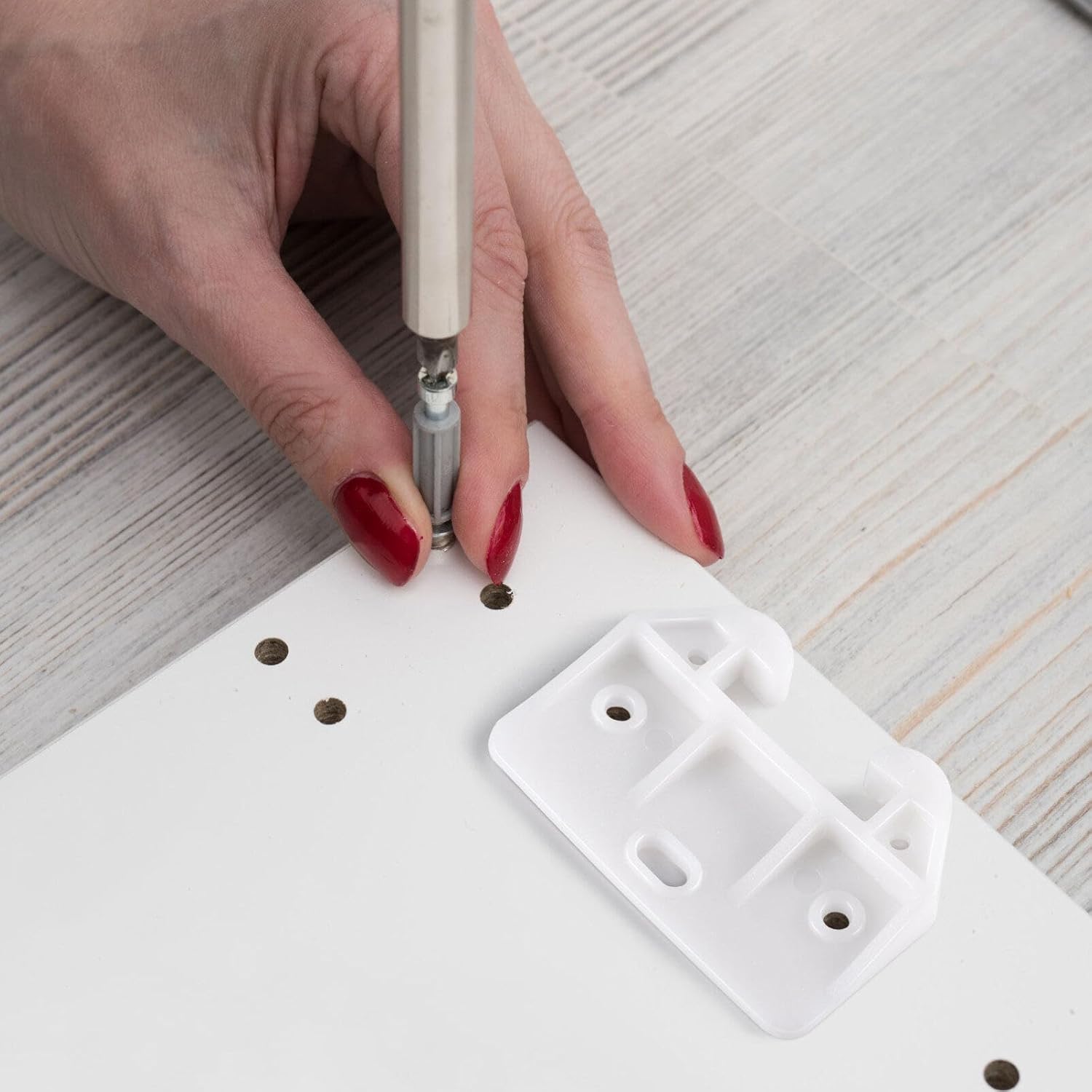 White Plastic Drawer Track Guide 10 Pc S247428