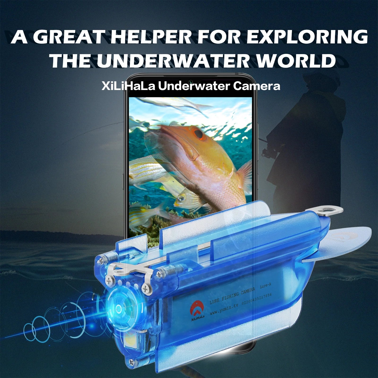 Wireless Underwater Fishing Camera 1080P with 64GB TF Card M715