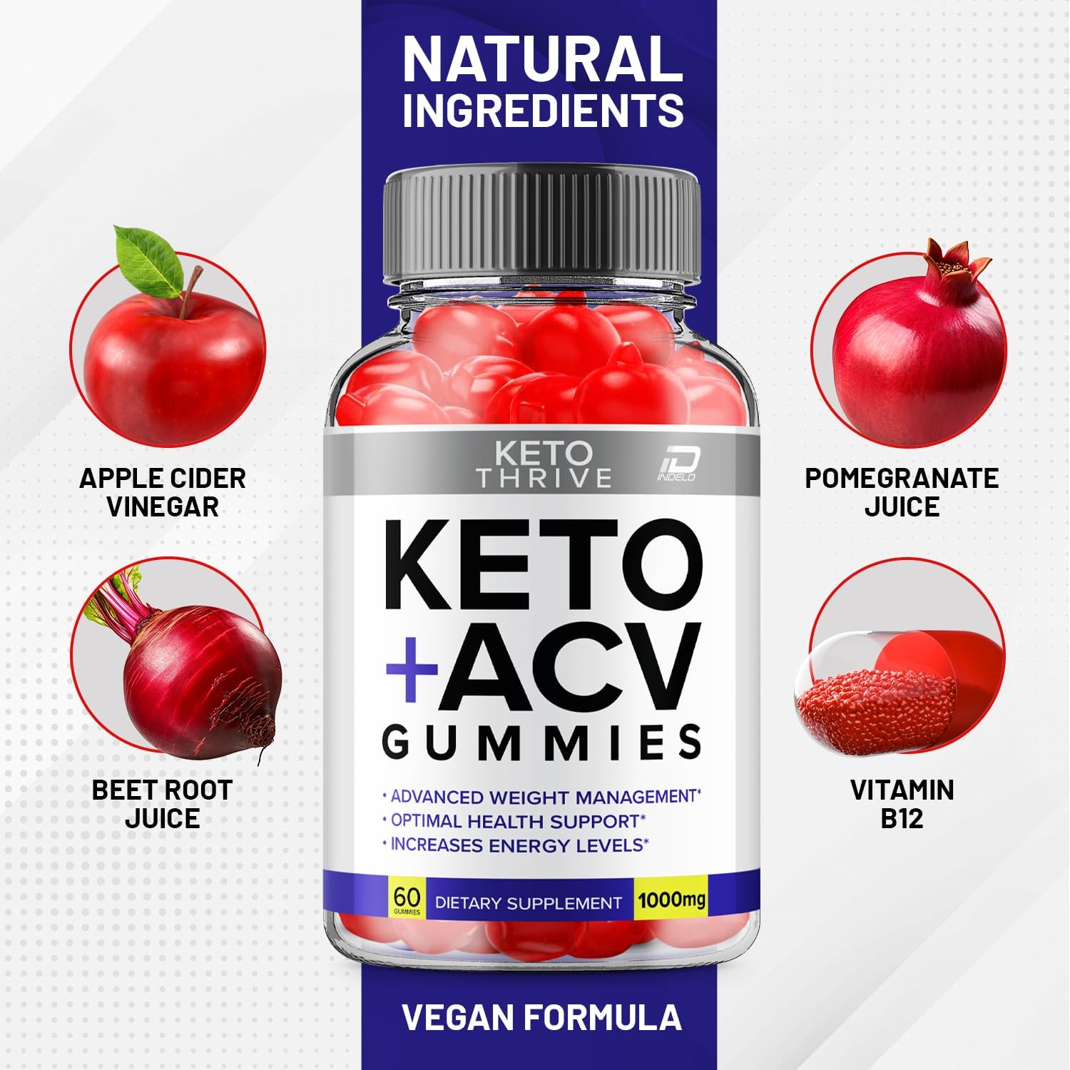 ACV Gummies (1 Pack - 60 Gummies) O100